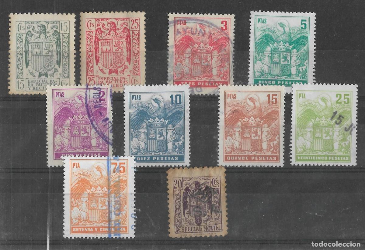 Sellos: Sellos fiscales- timbres . Espa&ntilde;a Franco
