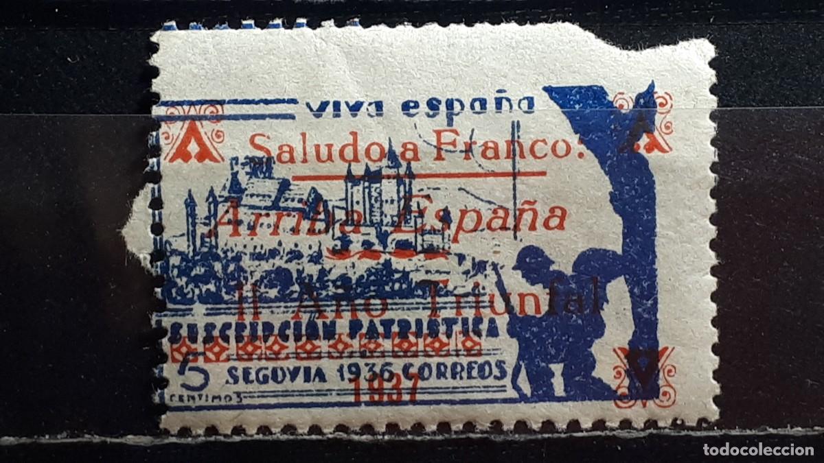 Sellos: ESPA&Ntilde;A. LOCAL. SEGOVIA. (*). 1936.