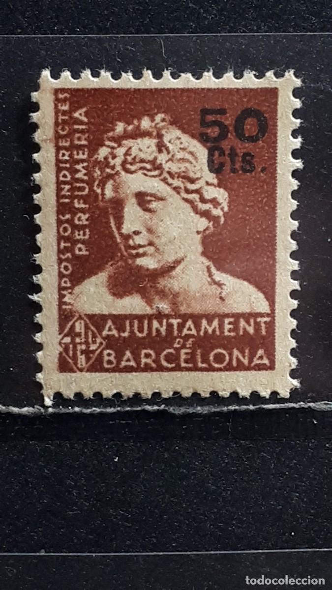 Sellos: ESPA&Ntilde;A. FISCAL . BARCELONA. **. A&Ntilde;O 1937