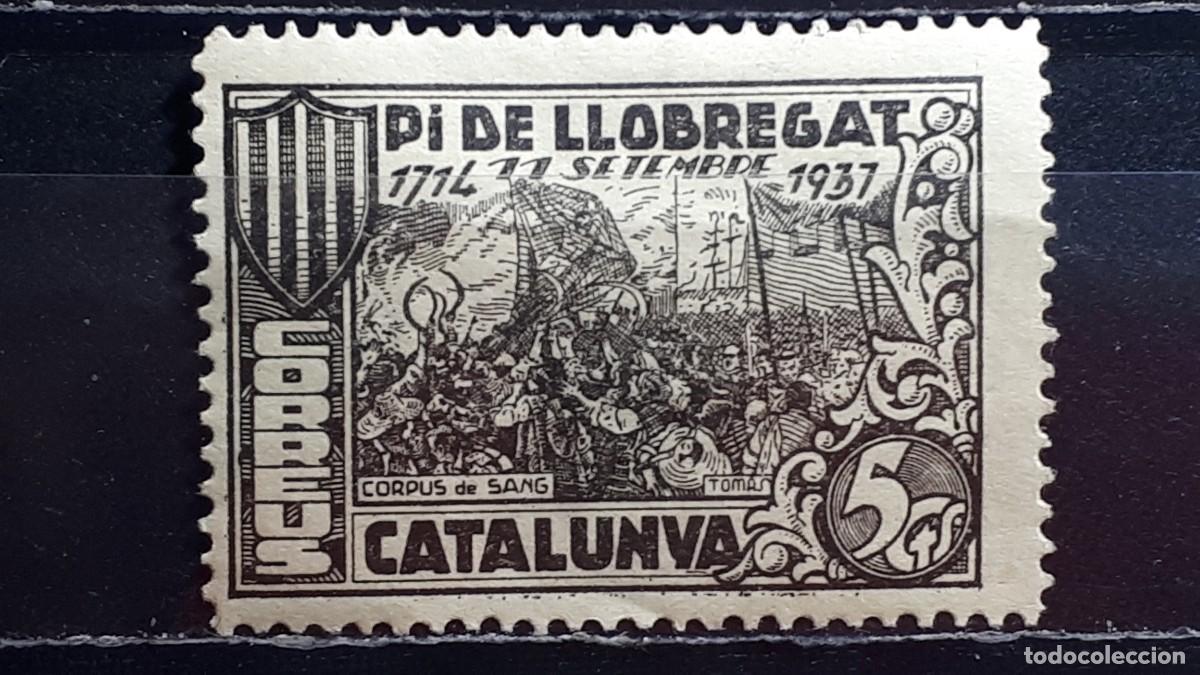 Sellos: ESPA&Ntilde;A. A&Ntilde;O 1937. *. LOCAL. Pi de Llobregat