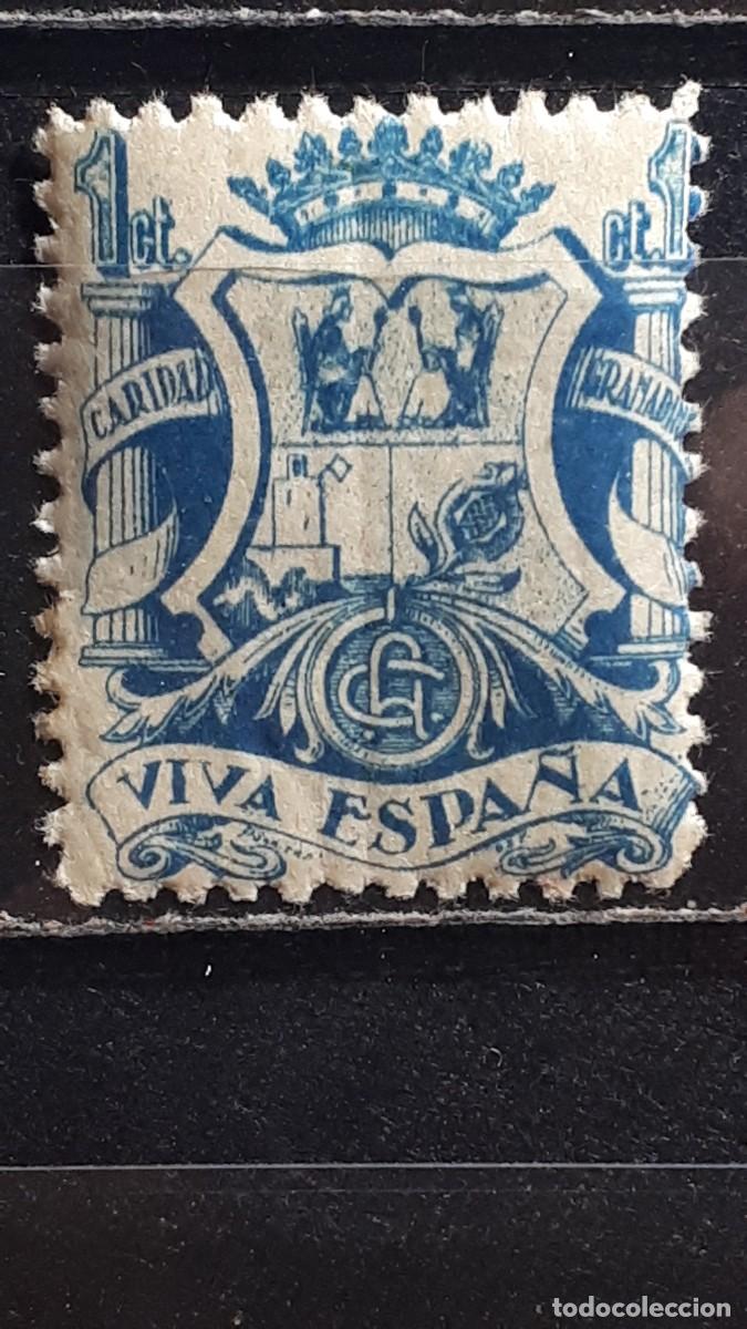 Sellos: ESPA&Ntilde;A. A&Ntilde;O 1937. *. LOCAL. GRANADA