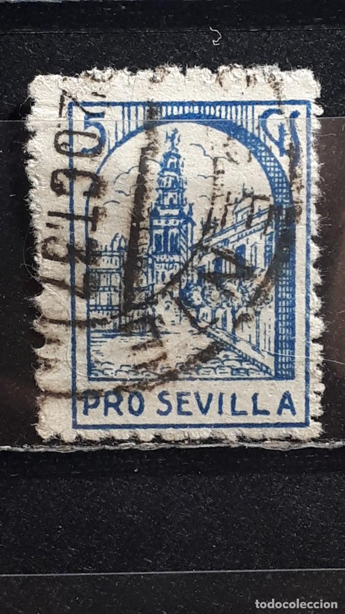 Sellos: ESPA&Ntilde;A. A&Ntilde;O 1936. &deg;. LOCAL. SEVILLA.