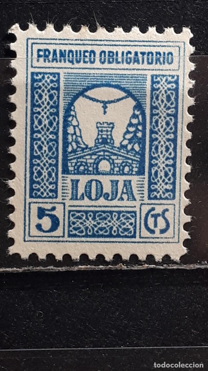 Sellos: ESPA&Ntilde;A. A&Ntilde;O 1940. *. LOCAL. Loja.