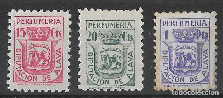 Briefmarken: Sello Fiscal ALAVA Vitoria. Perfumer&iacute;a 15 Cts y 20 Cts