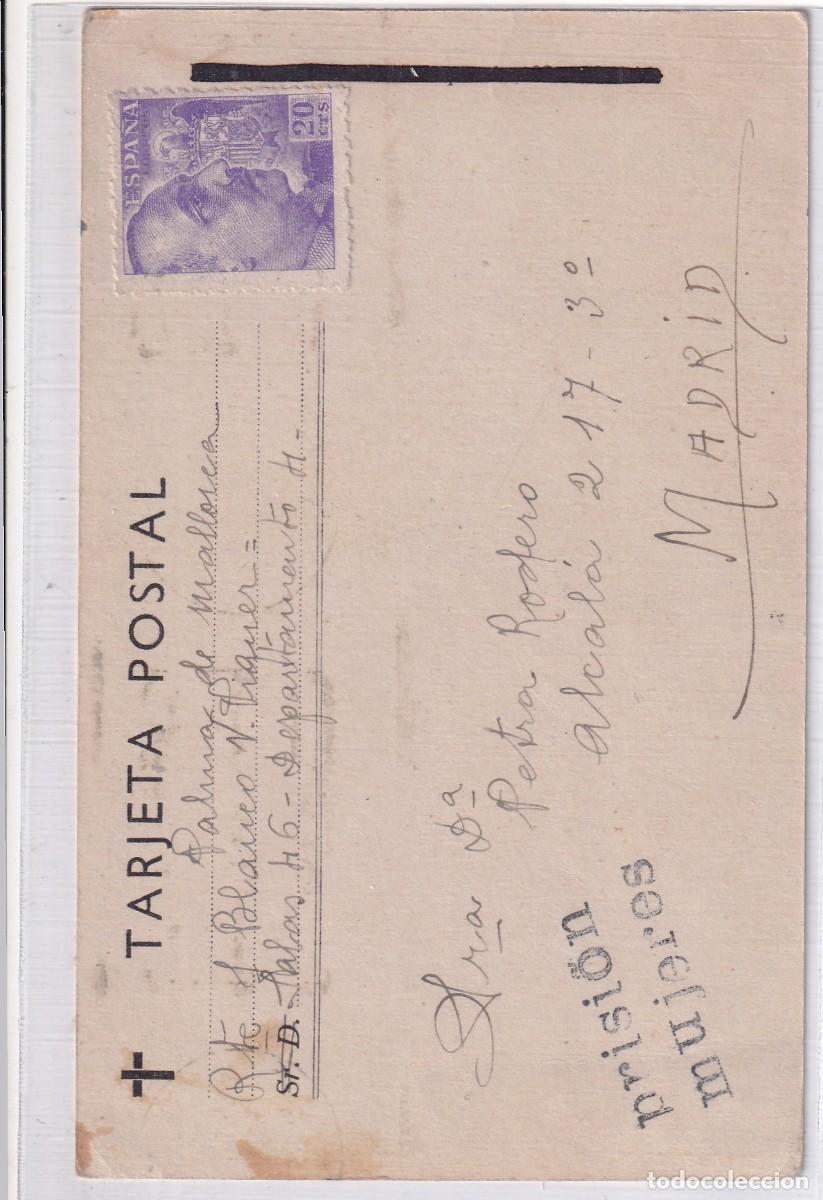 Francobolli: Tarjeta postal . Prisi&oacute;n mujeres. 1940 Madrid Remite Palma de Mallorca.