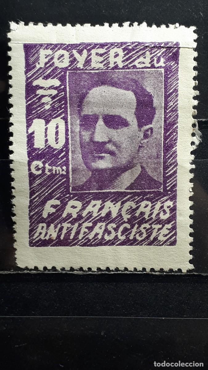 Sellos: GUERRA CIVIL. A&Ntilde;O 1937. *. LOCAL. Francia en apoyo a la Rep&uacute;blica espa&ntilde;ola