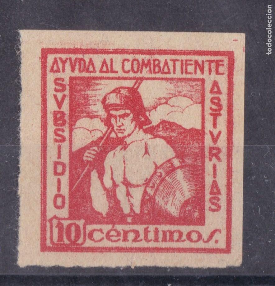 Sellos: AA2-Guerra Civil .Subsidio Combatiente ASTURIAS ** Perfecto