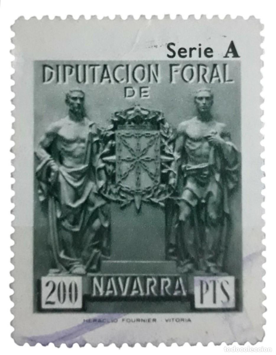 Sellos: DIPUTACI&Oacute;N FORAL DE NAVARRA - SELLO FISCAL 200 PTS. USADO.