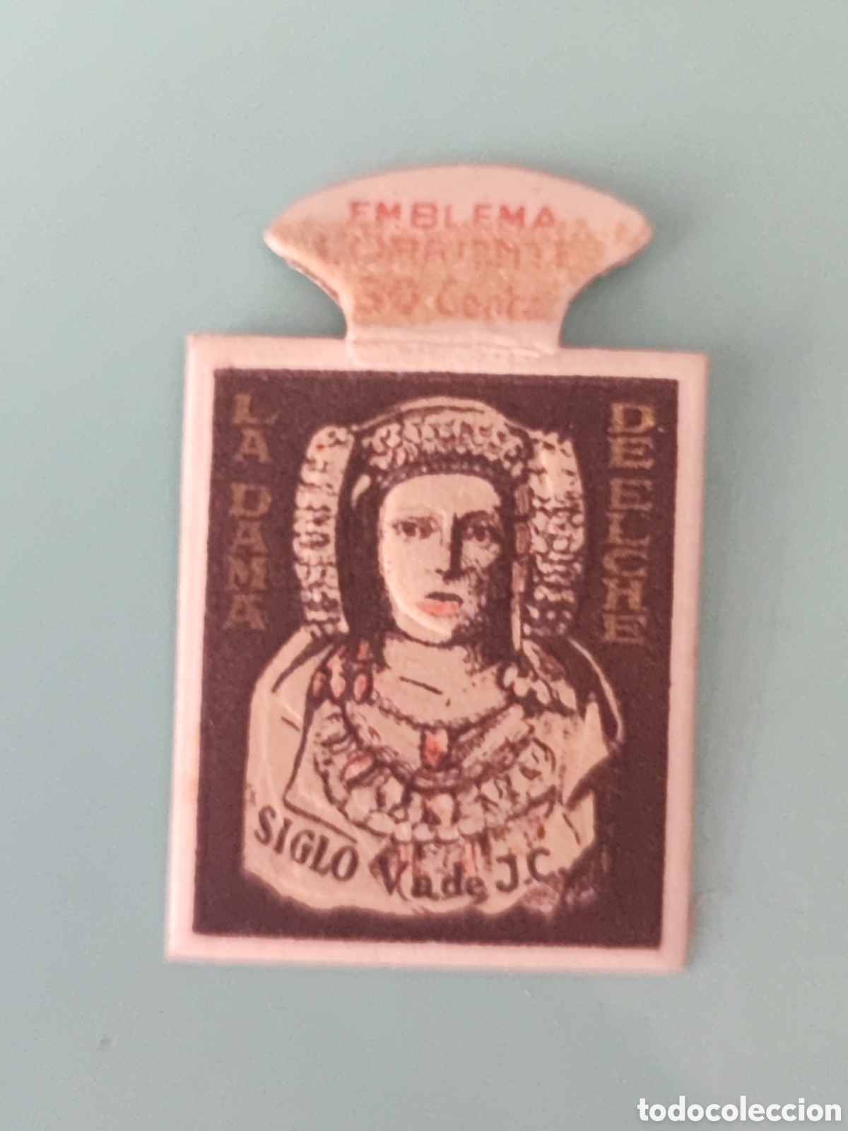 Selos: Emblema corriente auxilio social serie E n⁰ 8. LA DAMA DE ELCHE.