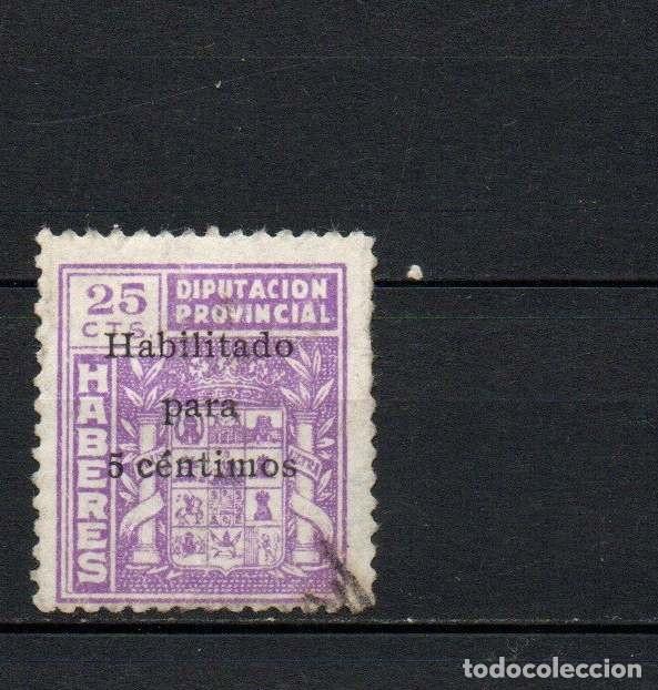 Sellos: Guerra civil. C&aacute;diz. Diputaci&oacute;n provincial. Haberes. Habilitado para 5 c&eacute;ntimos. &ordm; LOT042