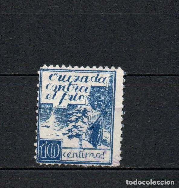 Sellos: Guerra civil. Vi&ntilde;eta. Cruzada contra el frio. 10 c&eacute;ntimos. * LOT042