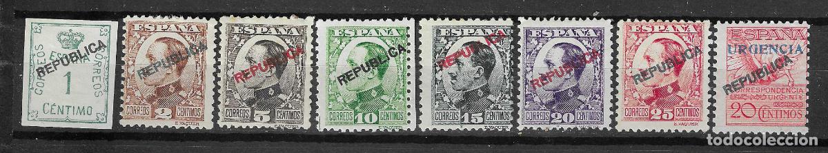 Sellos: EMISIONES LOCALES REPUBLICANAS MADRID EDIFIL 1/8* COMPLETA