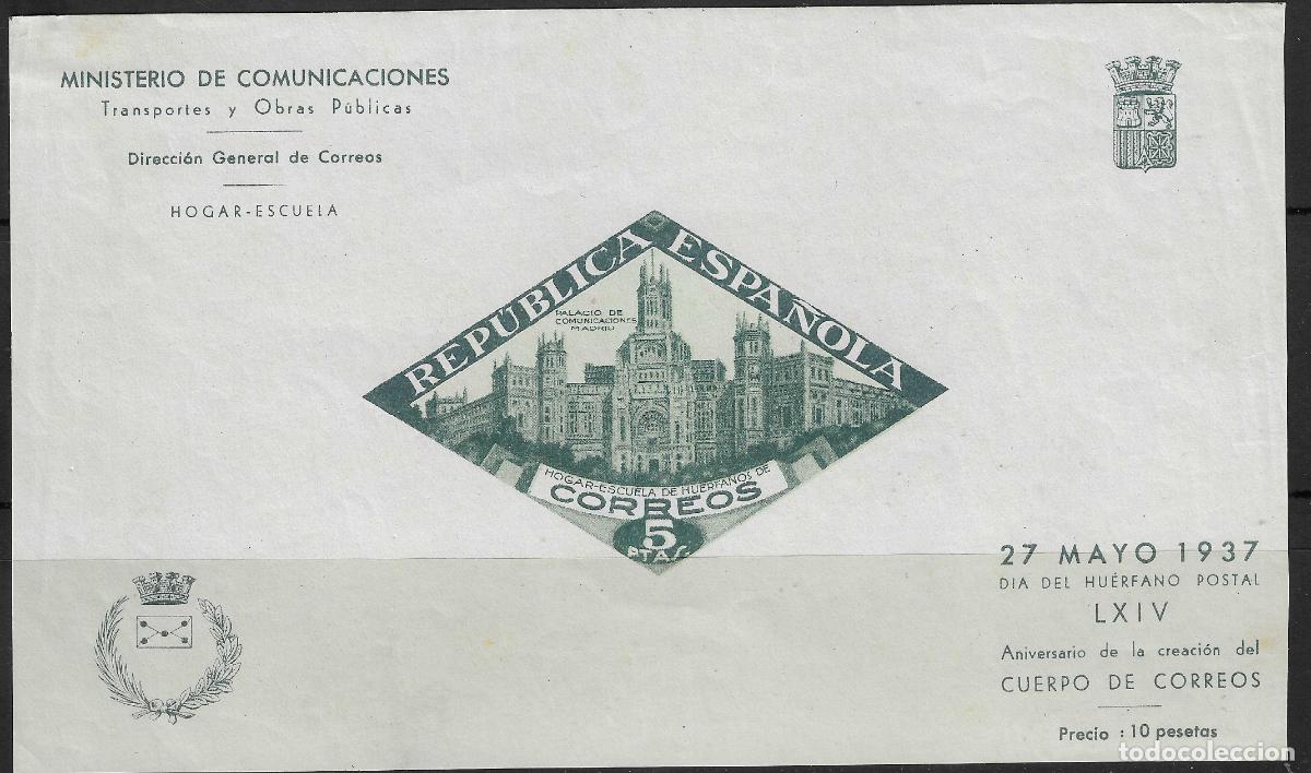 Sellos: BENEFICENCIA 1937 EDIFIL 18* CON FIJASELLOS