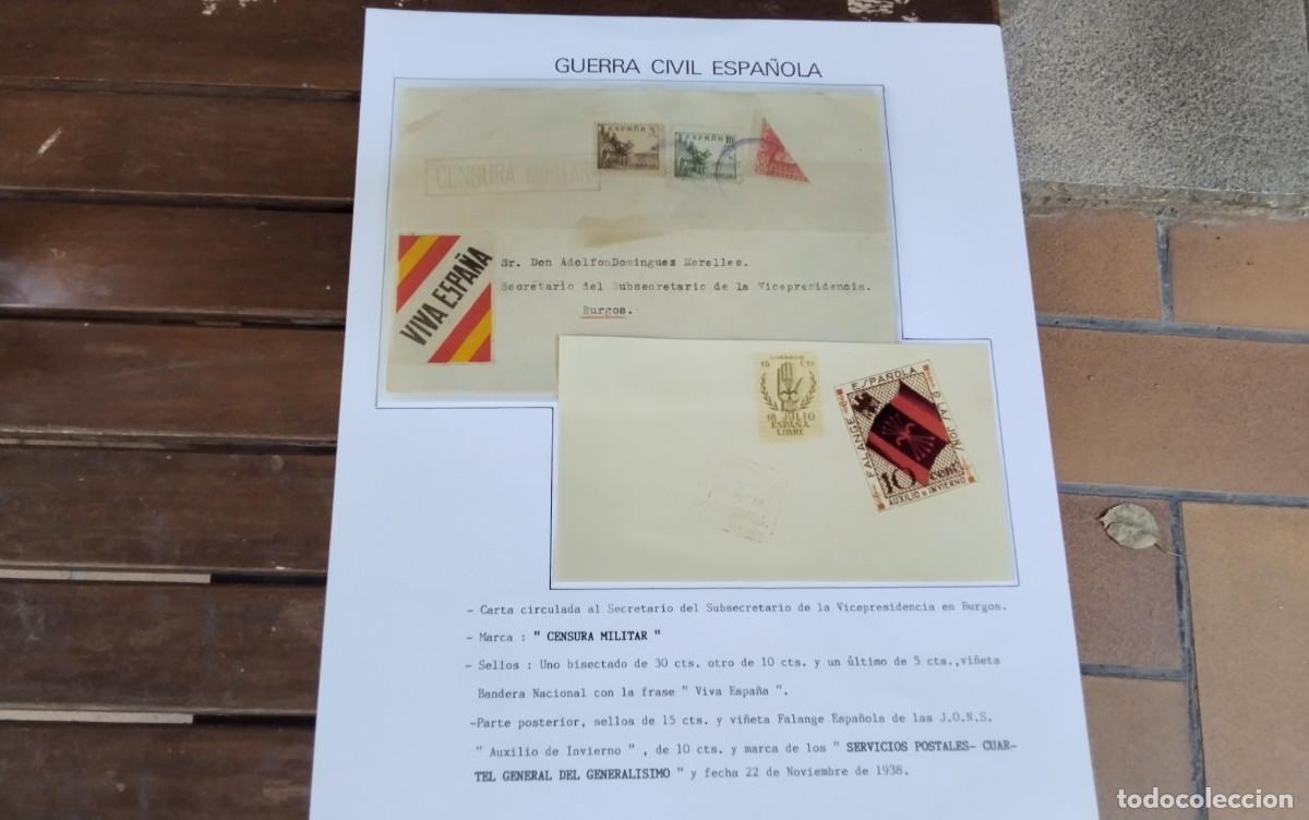 Sellos: BURGOS GUERRA CIVIL PIEZA DE COLECCIONISMO ALTISIMO VALOR POR SU RAREZA , VER DESCRIPCION
