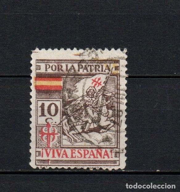 Sellos: Sello local guerra civil. La Coru&ntilde;a. Por la patria. Viva Espa&ntilde;a 10 c. &ordm; LOT042