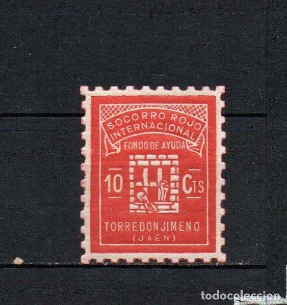 Sellos: Guerra civil. Sello local. Socorro Rojo Internacional. Torredonjimeno. Ja&eacute;n. 10 cts * LOT042
