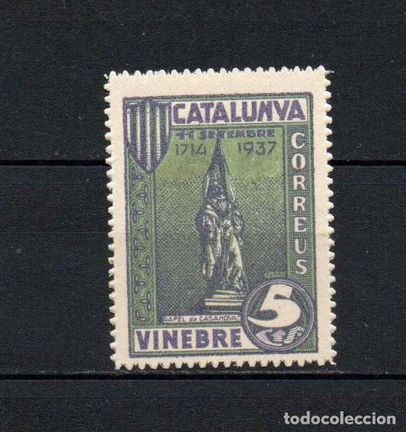 Sellos: Guerra civil. Sello local. Vinebre 11 setembre 1714 1937 * LOT042