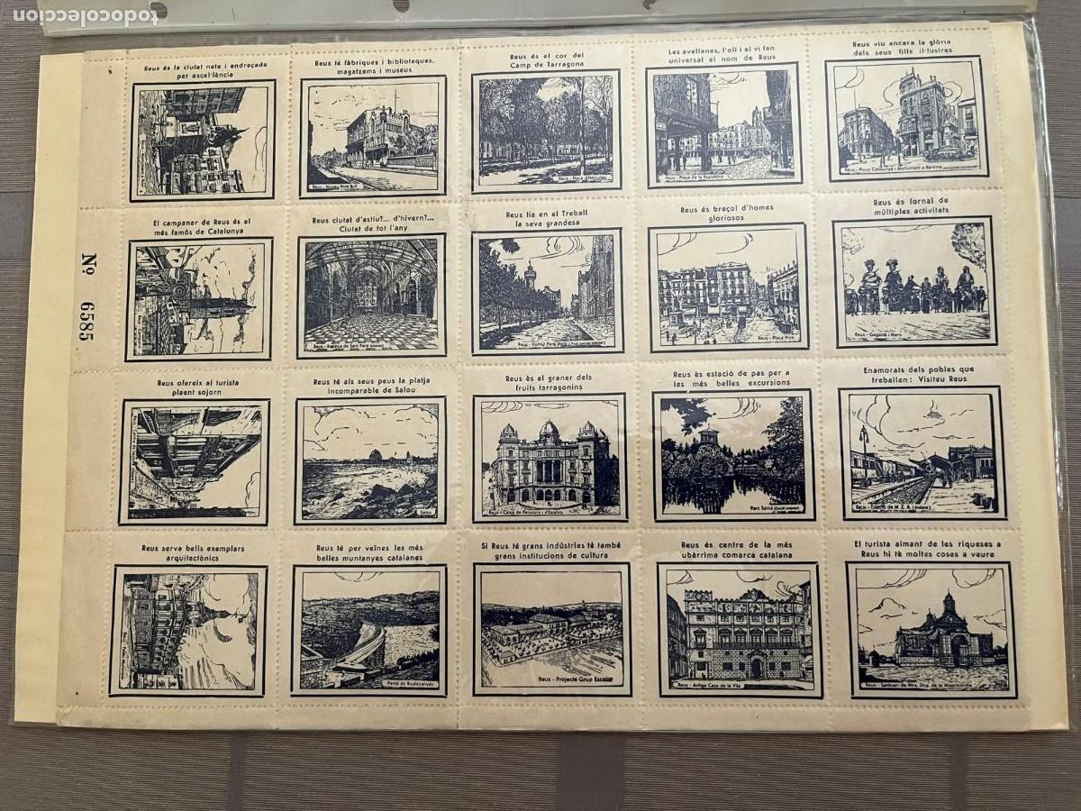 Sellos: 20 vi&ntilde;etas de Reus Tarragona