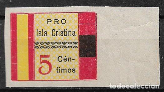 Sellos: Guerra Civil, Sellos locales, ISLA CRISTINA, Huelva, FESOFI n&ordm; 12s * *
