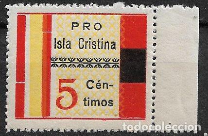 Sellos: Guerra Civil, Sellos locales, ISLA CRISTINA, Huelva, FESOFI n&ordm; 12 * *