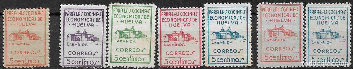 Sellos: Guerra Civil, Sellos locales, HUELVA, Huelva, FESOFI n&ordm; 4 a 11 * *