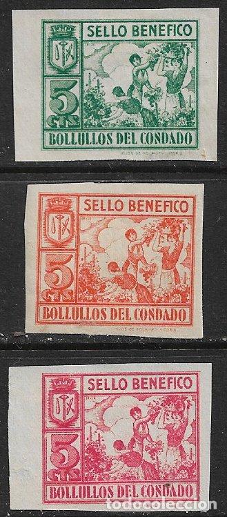 Sellos: Guerra Civil, Sellos locales, BOLLULLOS DEL CONDADO, Huelva, FESOFI n&ordm; 6s a 8s (*)