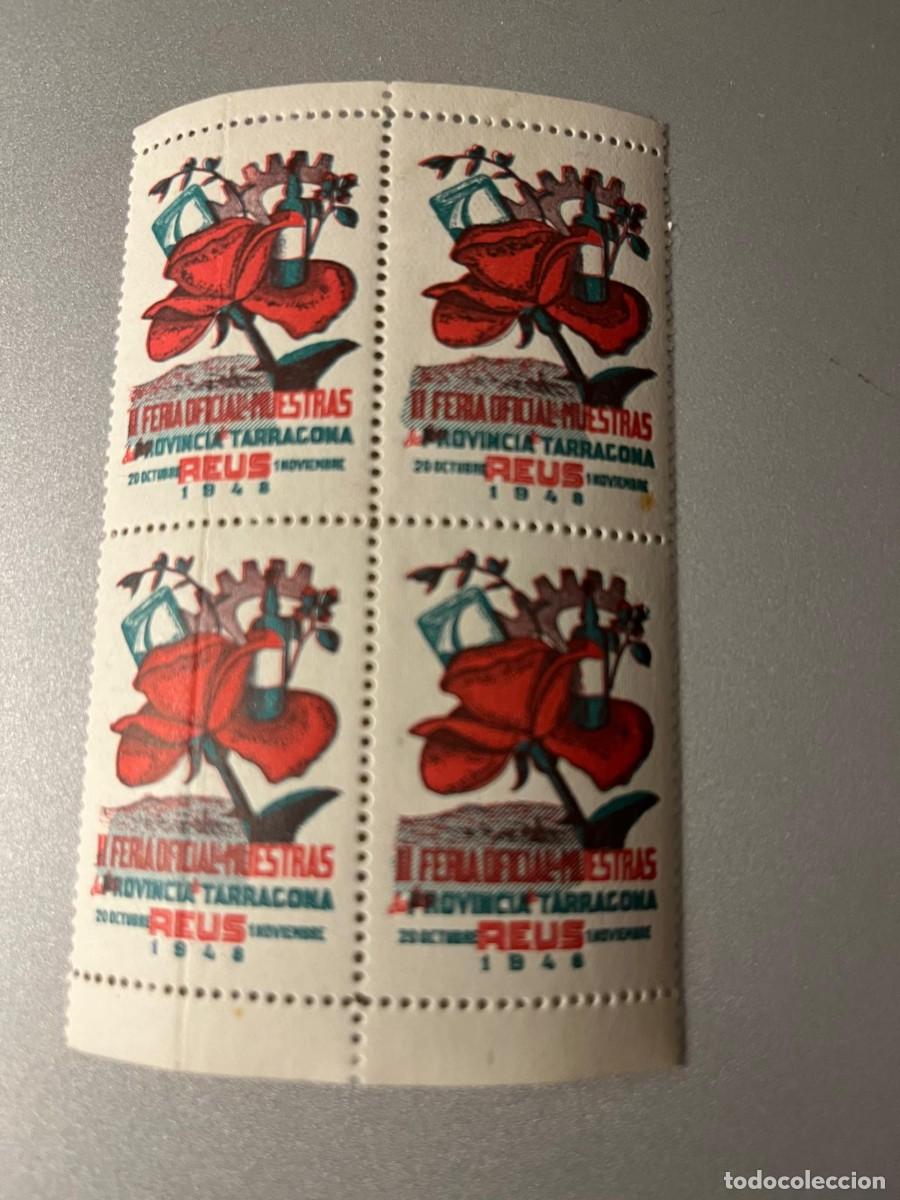 Sellos: 4 vi&ntilde;etas II feria de muestras Reus Tarragona 1948