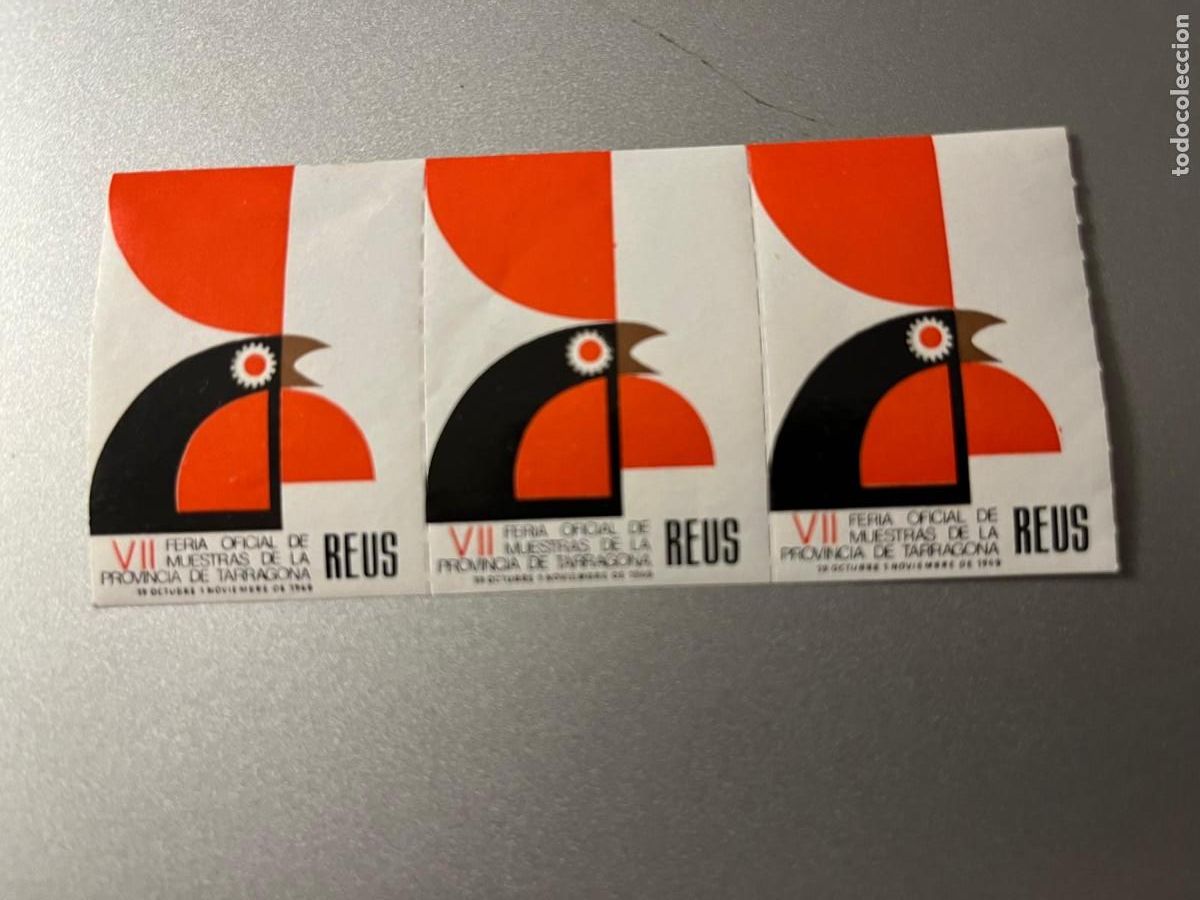 Sellos: 3 vi&ntilde;etas VII Feria de muestras Tarragona Reus