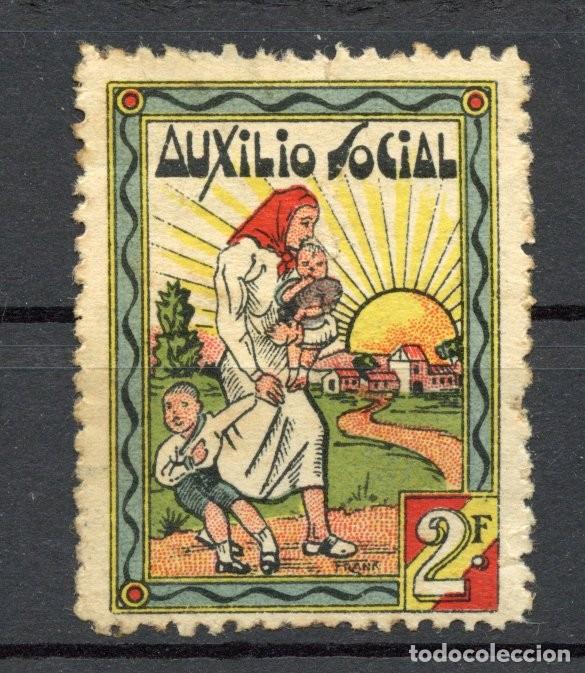 Sellos: ESPA&Ntilde;A GUERRA CIVIL. AUXILIO SOCIAL. CAT&Aacute;LOGO EDIFIL - ALLEPUZ N&ordm; 1. EMITIDO EN FRANCIA.