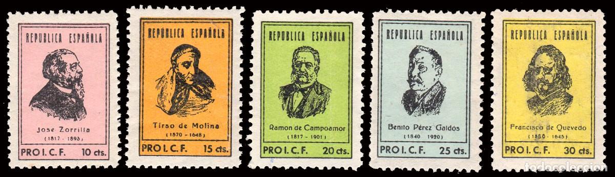 Sellos: Espa&ntilde;a - Guerra Civil - Vi&ntilde;etas Pol&iacute;ticas - Allepuz * 2243/7 - &rdquo;Pro I.C.F&rdquo;