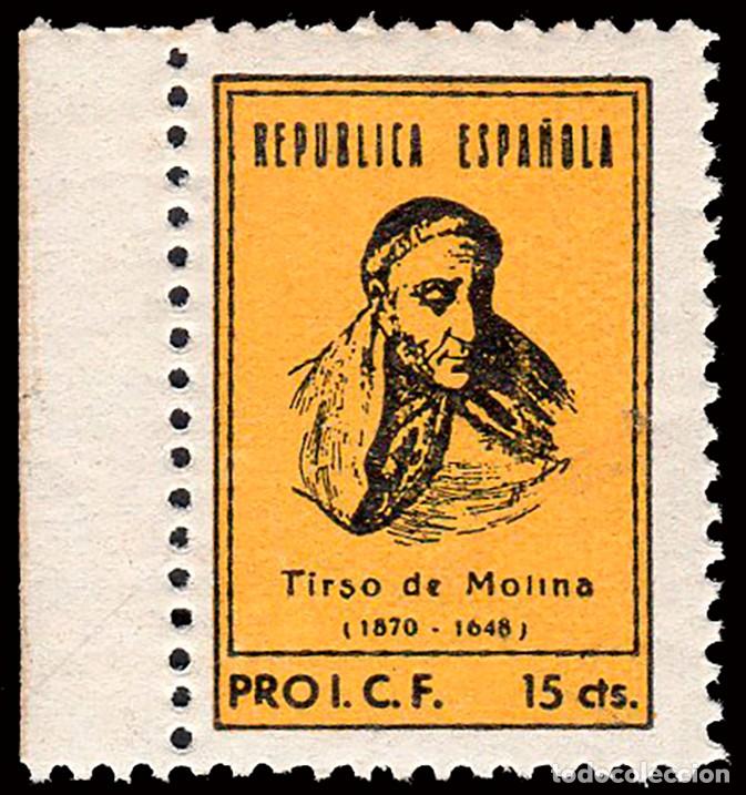Sellos: Espa&ntilde;a - Guerra Civil - Vi&ntilde;etas Pol&iacute;ticas - Allepuz ** 2244 - &rdquo;15 cts. Pro I.C.F.&rdquo;