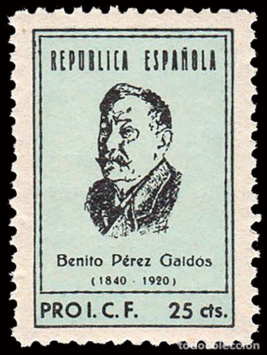 Sellos: Espa&ntilde;a - Guerra Civil - Vi&ntilde;etas Pol&iacute;ticas - Allepuz * 2846 - &rdquo;25 cts. Pro I.C.F.&rdquo;
