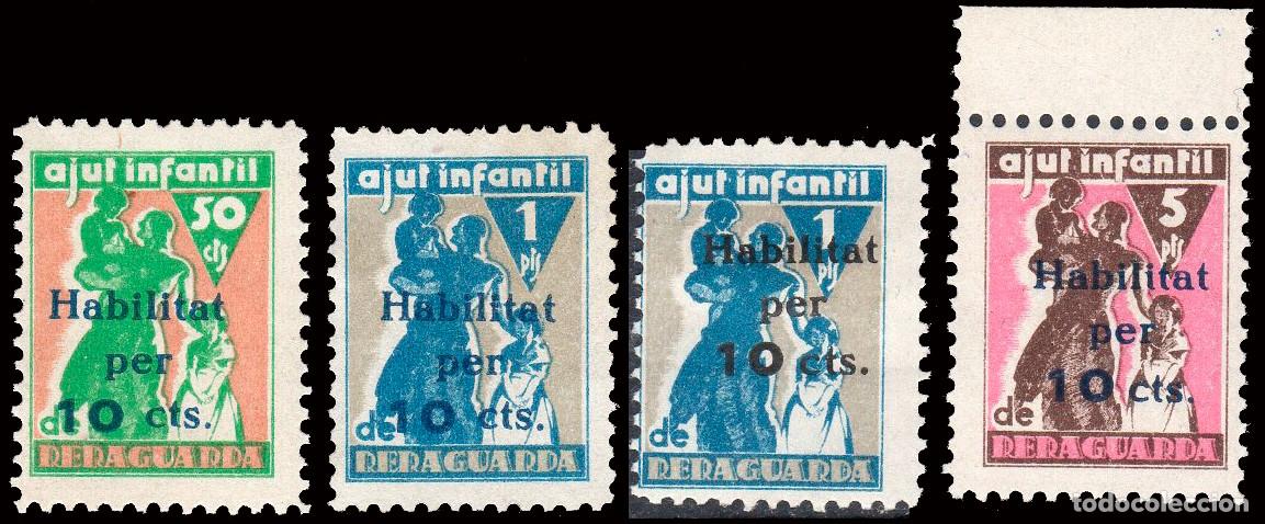 Sellos: Espa&ntilde;a - Guerra Civil - Vi&ntilde;etas Pol&iacute;ticas - Allepuz * 2882+2883+2884+2885 - Habilitados