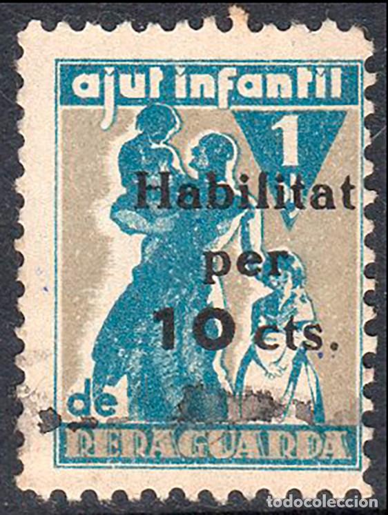 Sellos: Espa&ntilde;a - Guerra Civil - Vi&ntilde;etas Pol&iacute;ticas - Allepuz * 2883 - Habilitados