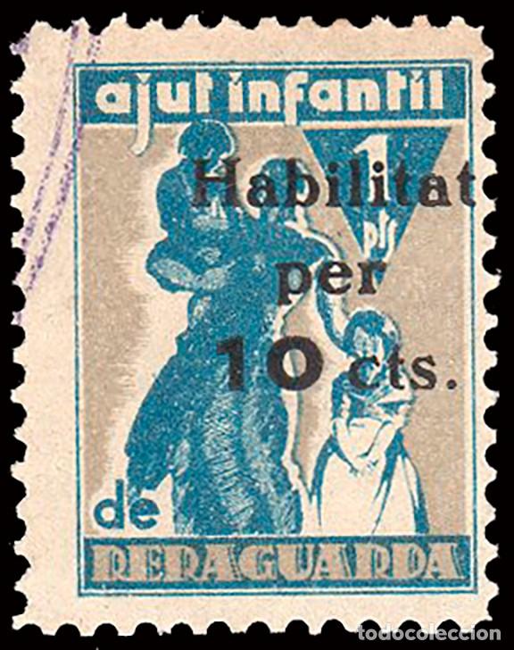 Francobolli: Espa&ntilde;a - Guerra Civil - Vi&ntilde;etas Pol&iacute;ticas - Allepuz o 2883 - Habilitados