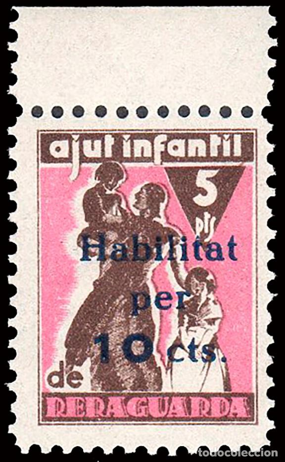 Francobolli: Espa&ntilde;a - Guerra Civil - Vi&ntilde;etas Pol&iacute;ticas - Allepuz ** 2885 - Habilitados