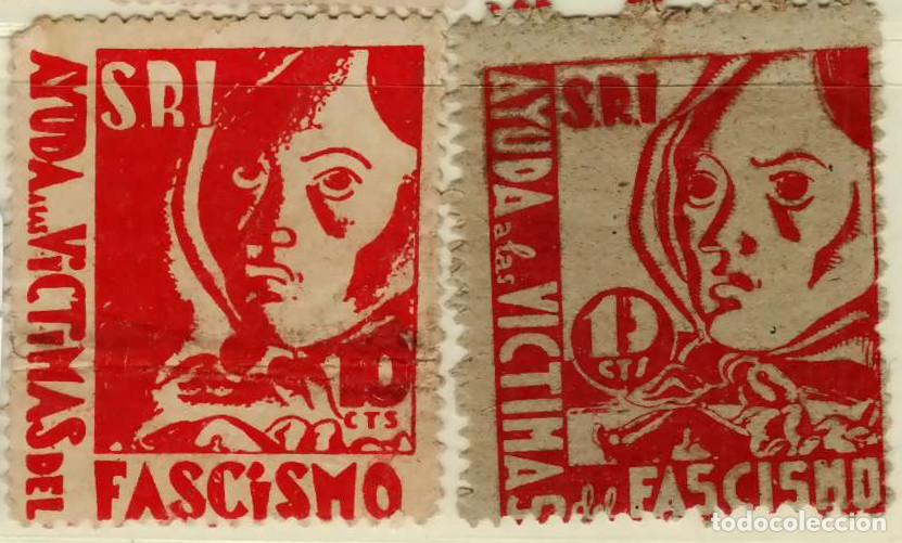 Sellos: FA5816. Sellos locales, Vi&ntilde;etas Ayuda a las victimas del Fascismo