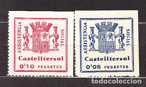 Sellos: Vi&ntilde;etas - Castelltersol social 9M 355/6 (*) Mng