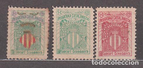 Sellos: Vi&ntilde;etas - Programa catalanista de 1899 3 diferentes - Foto 1