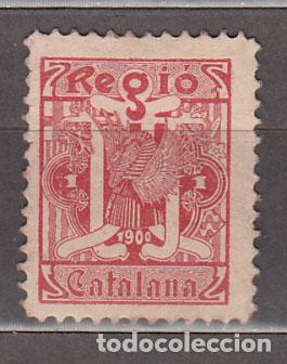 Sellos: Vi&ntilde;etas - Regio Catalana de 1900 en color rojo