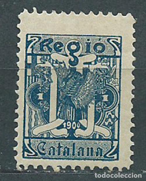 Sellos: Vi&ntilde;etas - Regio Catalana de 1900 en color azul