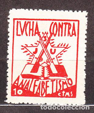 Sellos: Vi&ntilde;etas - Lucha contra el analfabetismo