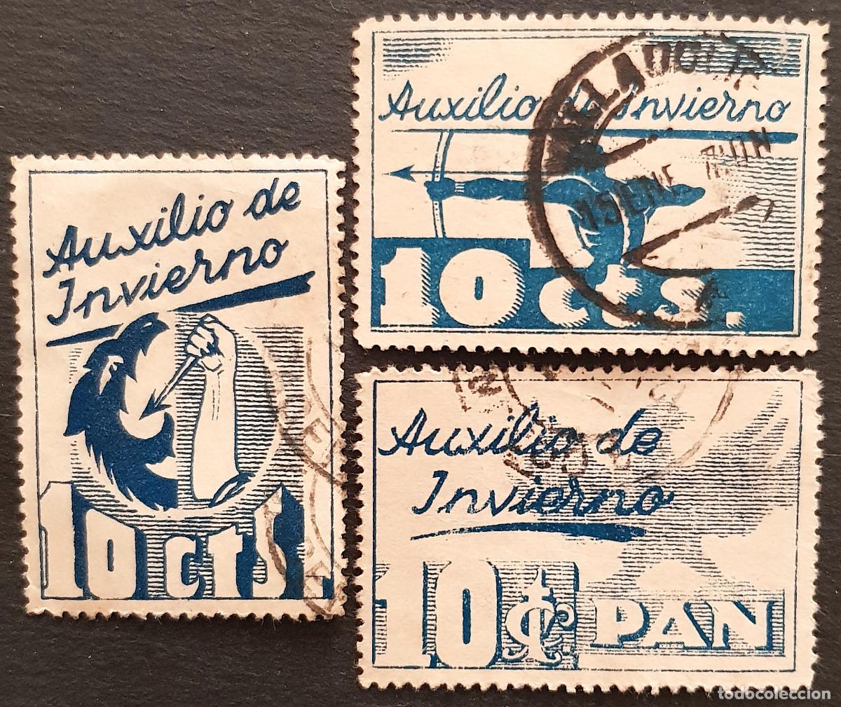Sellos: Espa&ntilde;a 1937 Emisions locales patriotica Vi&ntilde;etas de la guerra civil