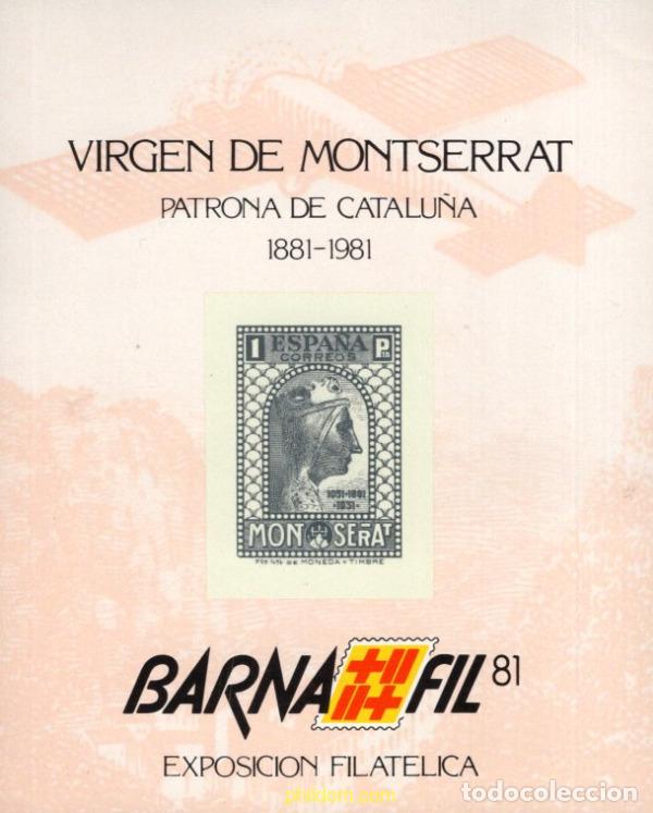 Sellos: 720819 MNH ESPA&Ntilde;A Hojas Recuerdo 1981 VIRGE DE MONTSERRAT PATRONA DE CATALU&Ntilde;A