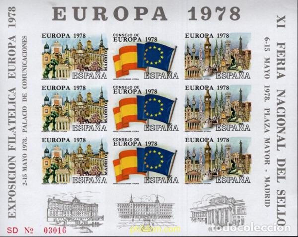 Sellos: 715774 MNH ESPA&Ntilde;A Hojas Recuerdo 1978 EUROPA-78