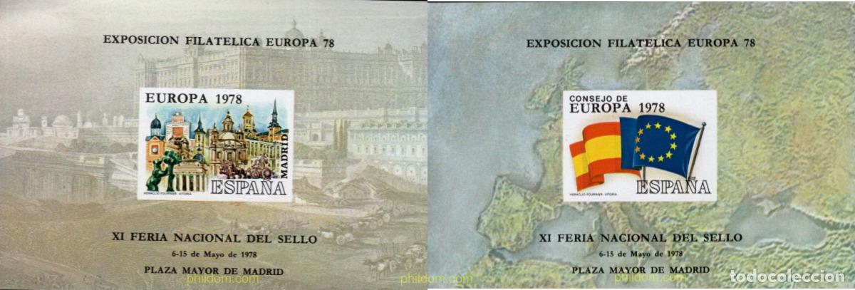 Sellos: 720291 MNH ESPA&Ntilde;A Hojas Recuerdo 1978 EXPOSICION FILATELICA EUROPA-78