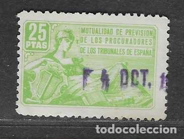 Sellos: VI&Ntilde;ETA, 25 PTAS.- MUTUALIDAD DE PREVISION DE PROCURADORES DE ESPA&Ntilde;A.-VER FOTOS