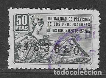 Sellos: VI&Ntilde;ETA, 50 PTAS.- MUTUALIDAD DE PREVISION DE PROCURADORES DE ESPA&Ntilde;A.-VER FOTOS