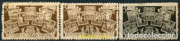 Sellos: 792460 USED ESPA&Ntilde;A. Barcelona 1945 SELLOS DE BARCELONA