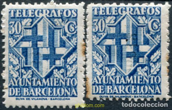 Sellos: 792462 HINGED ESPA&Ntilde;A. Barcelona 1941 ESCUDO DE LA CIUDAD DE BARCELONA